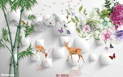 Download file Tường nền 3D hiện đại 3D213 (gốc) in mica đèn LED