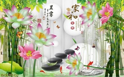 Tải file gốc in lụa Tường nền 3D hiện đại 3D293 siêu nét