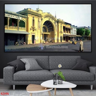 File gốc File tranh hà nội xưa 42HN (ảnh chi tiết) để in trần