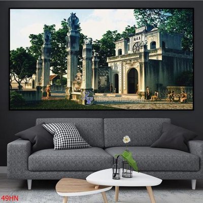 File PSD File tranh hà nội xưa 49HN (gốc) tách lớp chi tiết