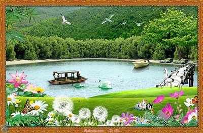 File gốc Tranh phong thủy 68 (in lụa) tranh phong thủy