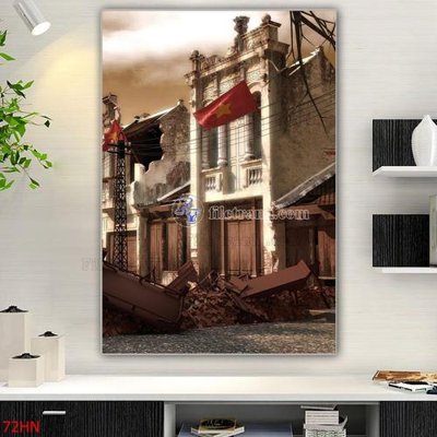 File gốc File tranh hà nội xưa 72HN (cho in 3D) độc đáo