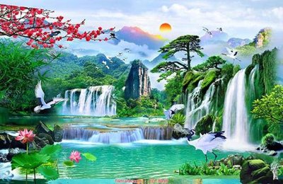 Tải file File tranh phong thủy 8018 (ảnh gốc) in gạch men