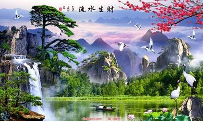 Download file File tranh phong thủy 8043 (gốc) in mica bàn thờ