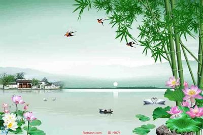 Download file File tranh phong thủy 9074 (gốc) in mica cao cấp
