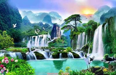 File gốc File tranh phong thủy 9077 (ảnh chi tiết) để in lụa