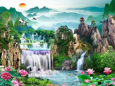 File gốc File tranh phong thủy 9125 (chuẩn màu) cho in offset