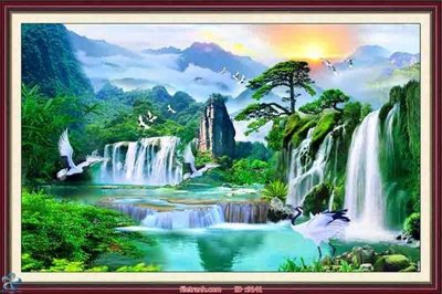 File gốc File tranh phong thủy 9141 (in mica) trang trí