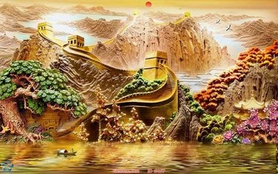 Chi tiết file gốc File tranh phong thủy 9157 (cho in tráng gương)