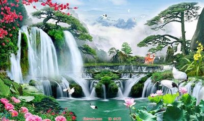 File gốc File tranh phong thủy 9173 (in tráng gương) nghệ thuật