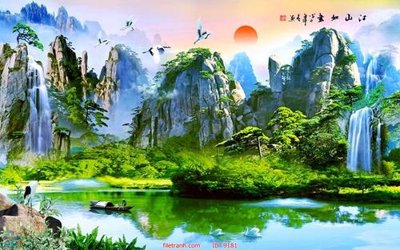 File gốc File tranh phong thủy 9181 (in mica) làm bảng hiệu