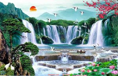 File ảnh File tranh phong thủy 9264 (gốc) in PP, decal