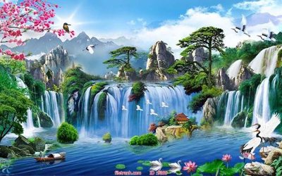 File ảnh File tranh phong thủy 9269 (gốc) in decal dán tường