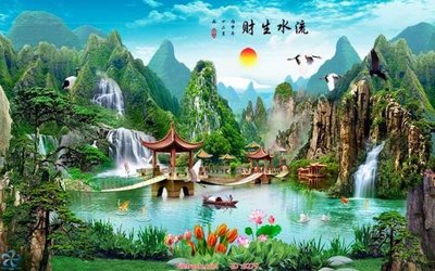 File tranh File tranh phong thủy 9279 (bản gốc) in lụa 3D