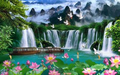 File in lụa File tranh phong thủy 9285 (chất lượng cao) File tranh phong thủy 9285