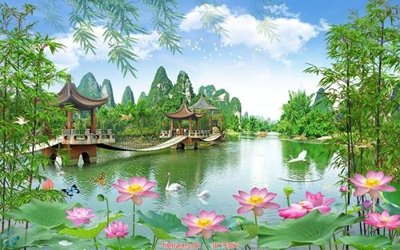 File tranh gốc File tranh phong thủy 9306 chủ đề hiện đại