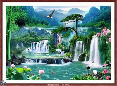 File gốc File tranh phong thủy 9311 (in lụa) tranh phong thủy