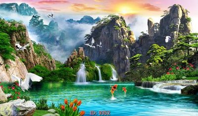 File in trần File tranh phong thủy 9352 (file gốc) chủ đề vũ trụ