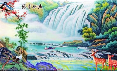 File gốc File tranh phong thủy 9416 (in lụa) tranh thuận buồm