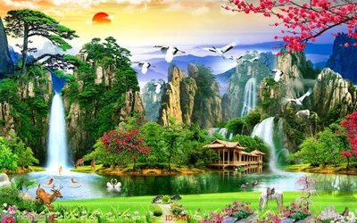 File gốc File tranh phong thủy 9422 (phong cách) châu Âu