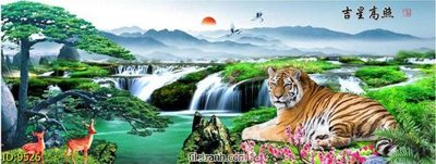 Ảnh gốc file in lụa File tranh phong thủy 9526 chi tiết