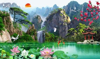 File ảnh File tranh phong thủy 9528 (gốc) in quảng cáo ngoài trời