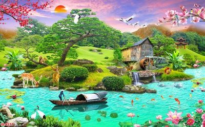 File PSD File tranh phong thủy 9577 (bản gốc) cho nhà in