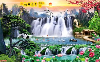 File tranh ảnh gốc File tranh phong thủy 9590 dùng cho in khổ lớn