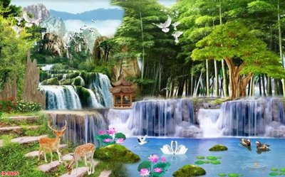 File in lụa File tranh phong thủy 9605 (chất lượng cao) File tranh phong thủy 9605