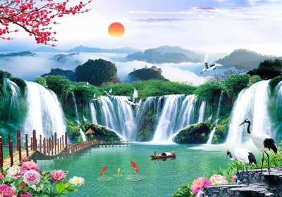 File ảnh File tranh phong thủy 9641 (gốc) dùng in Pano