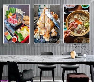 File in trần File in tranh treo quán lẩu bbq BBQ104 (bản gốc) đại dương