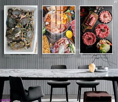 File tranh File in tranh treo quán lẩu bbq BBQ109 (gốc) chủ đề thiên nhiên