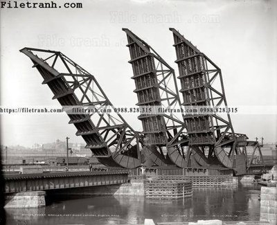 File gốc in ấn Boston Bridges_ 1904 chuẩn màu CMYK