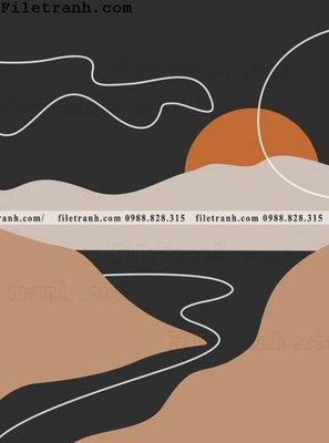 File gốc Buc Tranh Truu Tuong Phong Cach Morandi 123 (in lụa) tranh thuận buồm