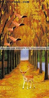 File tranh gốc Buc tranh trang tri loi vao Dai lo Vang 103 (bản quyền) độc đáo