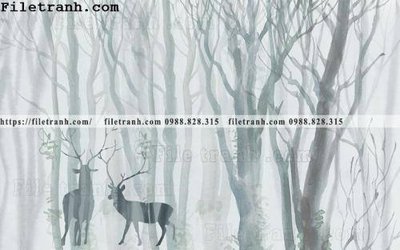 Hình ảnh file gốc in trần nhà Buc tuong nen hong hac rung nhiet doi Bac Au 101