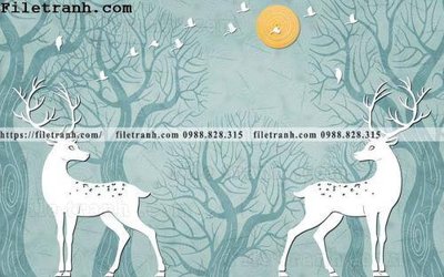 File tranh in mica Buc tuong nen hong hac rung nhiet doi Bac Au 103 (độ phân giải cao)