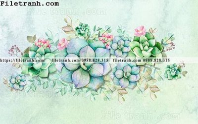 File in lụa Buc tuong nen hong hac rung nhiet doi Bac Au 117 (chất lượng cao) Buc tuong nen hong hac rung nhiet doi Bac Au 117