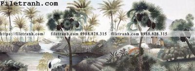 File in lụa Buc tuong nen hong hac rung nhiet doi Bac Au 126 (phong cảnh) Buc tuong nen hong hac rung nhiet doi Bac Au 126