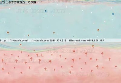 File gốc Buc tuong nen hong hac rung nhiet doi Bac Au 139 (in lụa) họa tiết 3D