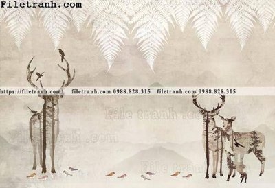 File gốc in mica Buc tuong nen hong hac rung nhiet doi Bac Au 203 chất lượng