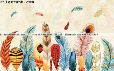 File tranh gốc Buc tuong nen hong hac rung nhiet doi Bac Au 207 (sắc nét từng chi tiết)