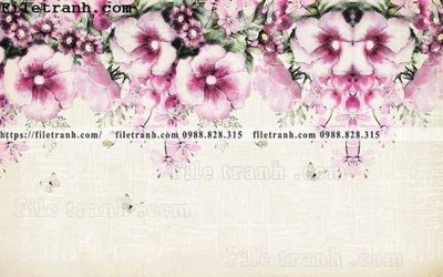 File gốc Buc tuong nen hong hac rung nhiet doi Bac Au 215 (in tráng gương) ốp tường