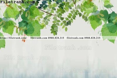 Download file tranh Buc tuong nen hong hac rung nhiet doi Bac Au 237 (file gốc PSD)