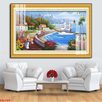 File tranh File tranh sơn dầu châu âu CA140 (gốc) chủ đề thành phố