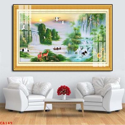 Tải file File tranh sơn dầu châu âu CA149 (gốc) chủ đề hoa sen