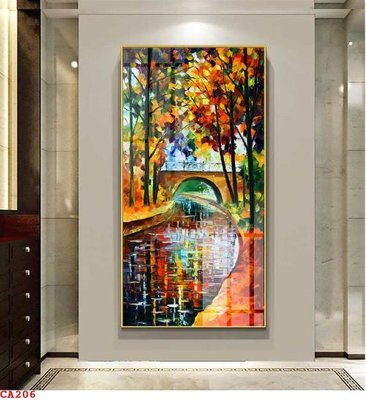 File gốc File tranh sơn dầu châu âu CA206 (in tráng gương) hiện đại