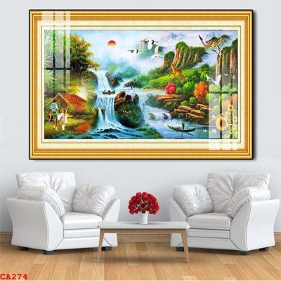 File gốc in mica File tranh sơn dầu châu âu CA274 chất lượng