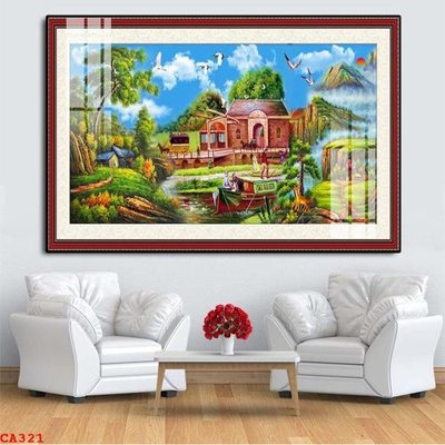 Download file gốc File tranh sơn dầu châu âu CA321 (in mica) trong suốt