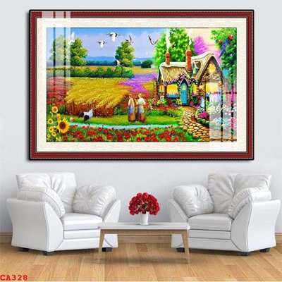 File tranh File tranh sơn dầu châu âu CA328 (bản gốc) in lụa 3D